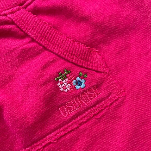 Oshkosh Girls Cotton Skort Skirt Stretch Drawstring Waist Red Size 5 - Picture 3 of 9